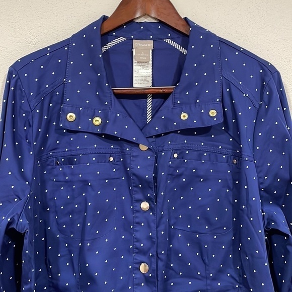Chicos Polka Dot Lightweight Jacket - Picture 2 of 9
